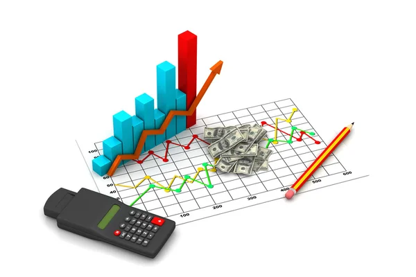 Gráfico de negocios análisis — Foto de Stock