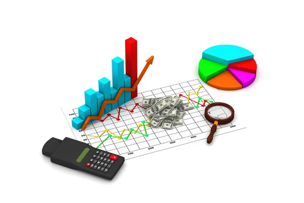 Gráfico de negocios análisis — Foto de Stock