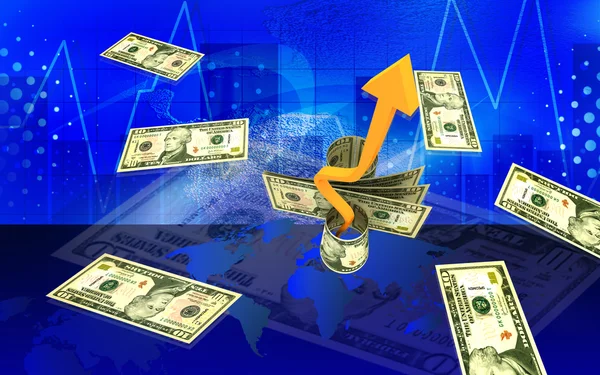Dollarn tillväxt — Stockfoto