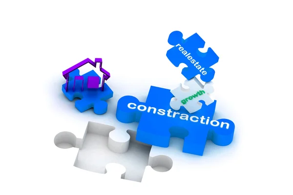 Construction puzzles — Stock Photo, Image