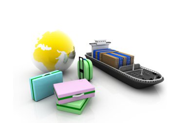 Kargo gemisi ve Valizler