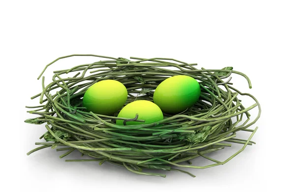 Vajíčko a hnízdo — Stock fotografie