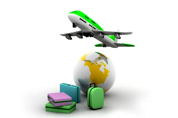 Fluggesellschaft und Gepäck — Stockfoto