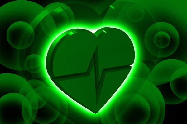 Cuore ECG — Foto Stock