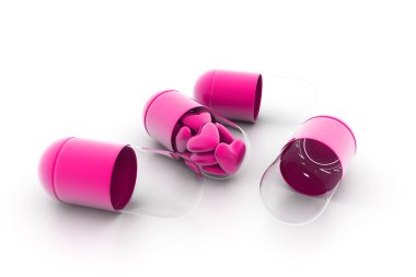 illüstrasyon kalp hap dolu. kavramsal tasarım