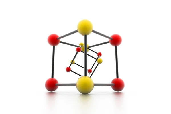 Estrutura da molécula abstrata sobre fundo branco — Fotografia de Stock