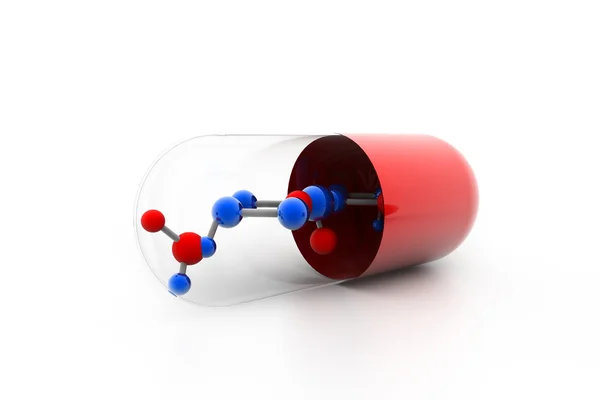 Moleculen binnen de capsule — Stockfoto