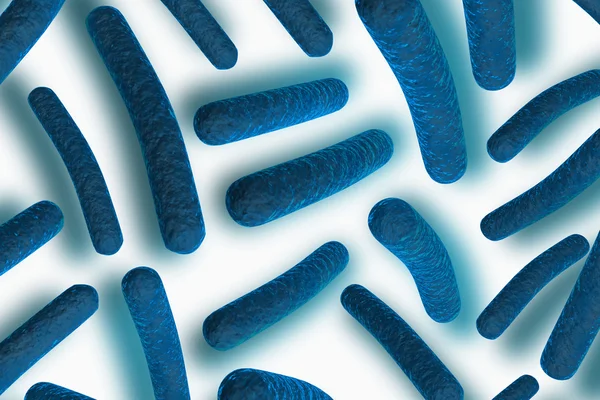 3D illustratie van bacteriën — Stockfoto