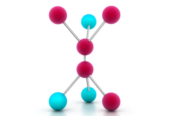 Modelo 3D de uma molécula — Fotografia de Stock