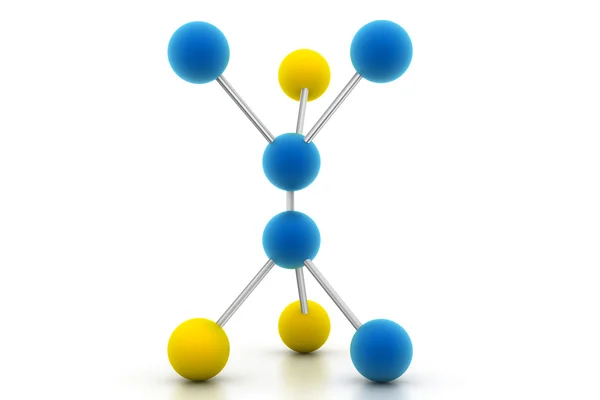 一种分子的三维模型 — 图库照片