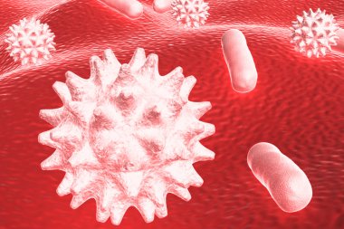 bakteri gerçekçi render