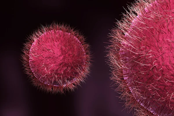 Virüsler, ayrıntılı 3d çizim — Stok fotoğraf