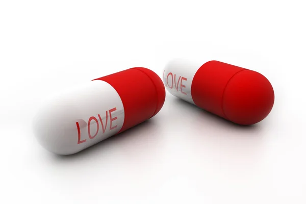 Любовная таблетка — стоковое фото