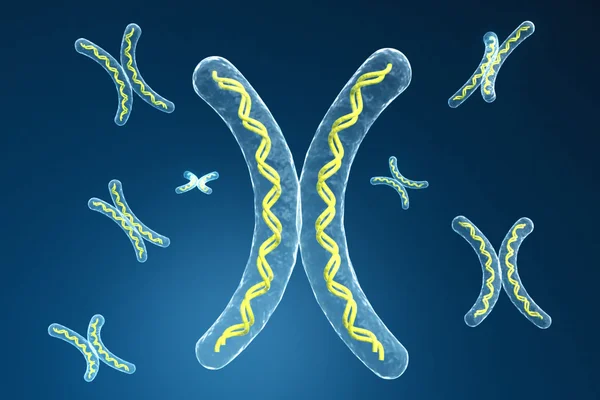 染色体的数字背景 — 图库照片