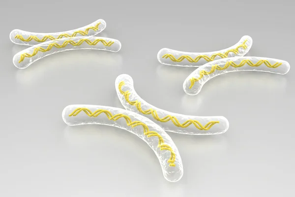 Chromosomów w digital tło — Zdjęcie stockowe