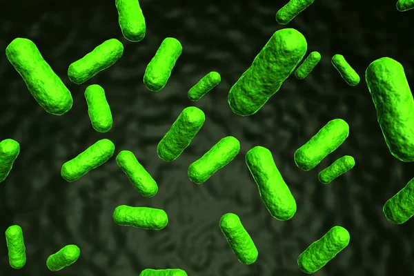 3D-rendering van bacteriën — Stockfoto