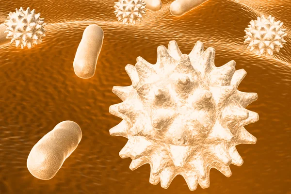 박테리아의 현실적인 렌더링 — 스톡 사진