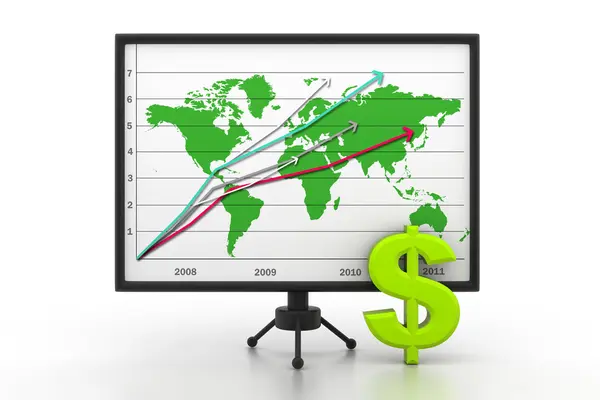 Presentation of business Chart — Stock Photo, Image