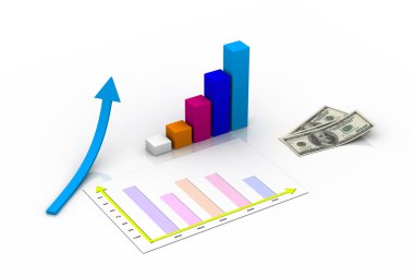 kar veya kazanç artış gösteren grafik