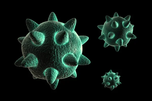 Bloedcellen met virus — Stockfoto