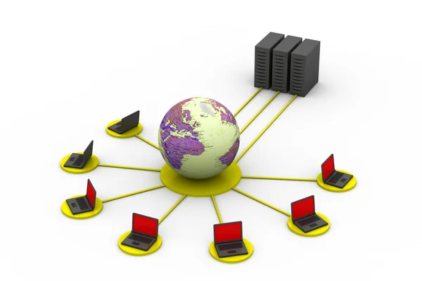 Global computer network — Stock Photo, Image