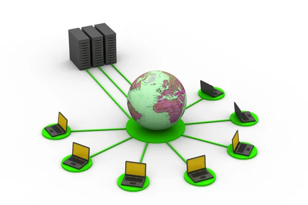 Globális számítógép hálózati — Stock Fotó