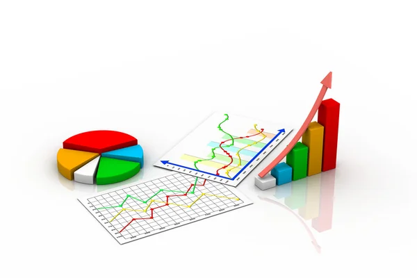 Gráfico de negocios, gráfico, diagrama, barra —  Fotos de Stock