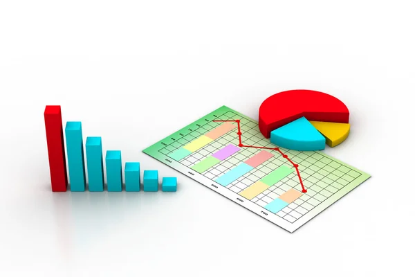 Gráfico de negócios, gráfico, diagrama, barra — Fotografia de Stock
