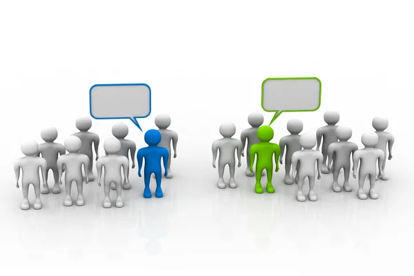 Conversa de mídia social em bolhas de fala — Fotografia de Stock