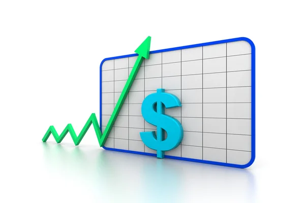 Financial growth graph — Stock Photo, Image