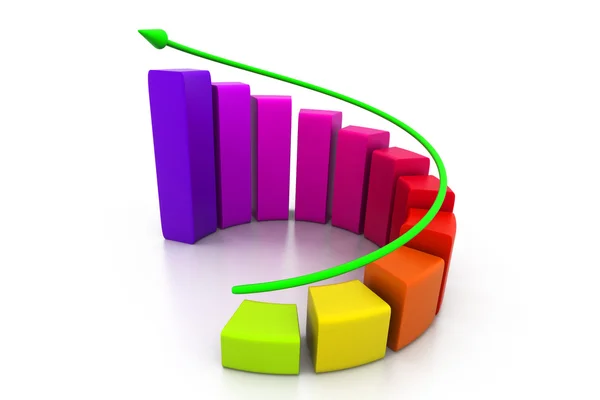 Rising business graph — Stock Photo, Image