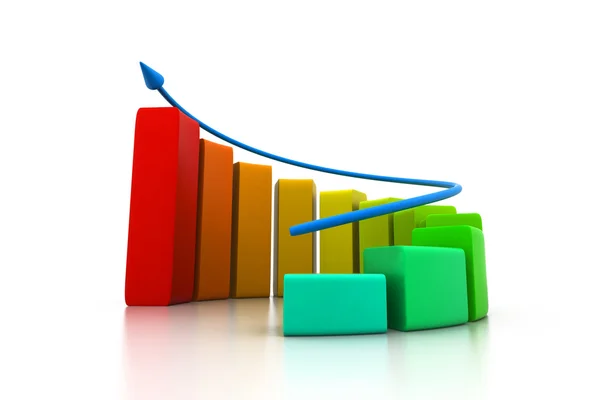 Rising business graph — Stock Photo, Image