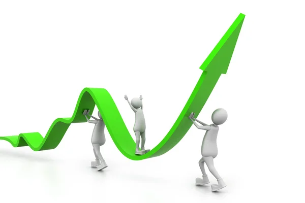 Gráfico de negocio en crecimiento con —  Fotos de Stock