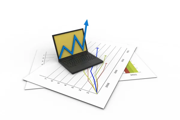 Grafico aziendale, grafico, diagramma, barra. (concetto di business di successo ) — Foto Stock