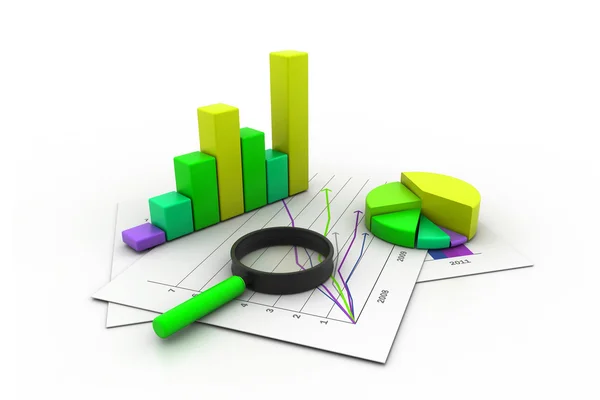 Business graph analyzing — Stock Photo, Image