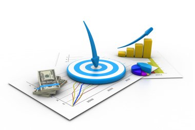 Beyaz arka plan grafiği içeren finansal grafiği