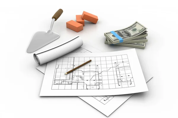 3d Construction concept — Stock Photo, Image