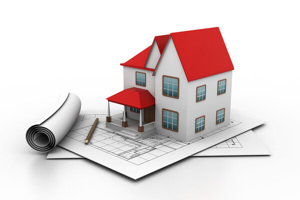 Модель дома по плану
