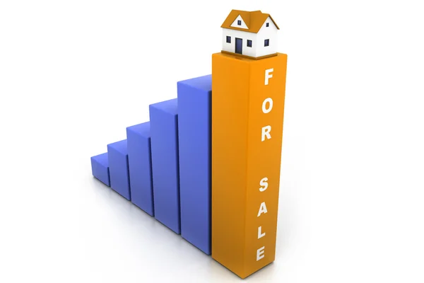 Crescente vendita di case — Foto Stock