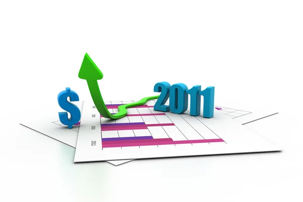 Business arrow, chart, business growth concept — Stock Photo, Image