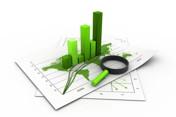 Analyzing business graph — Stock Photo, Image
