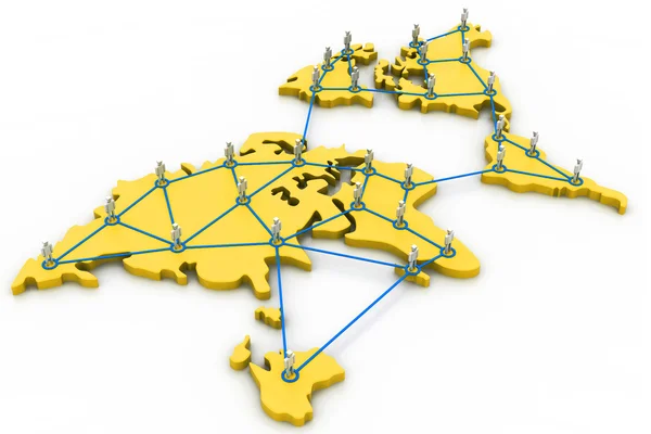Concetto di rete aziendale globale — Foto Stock