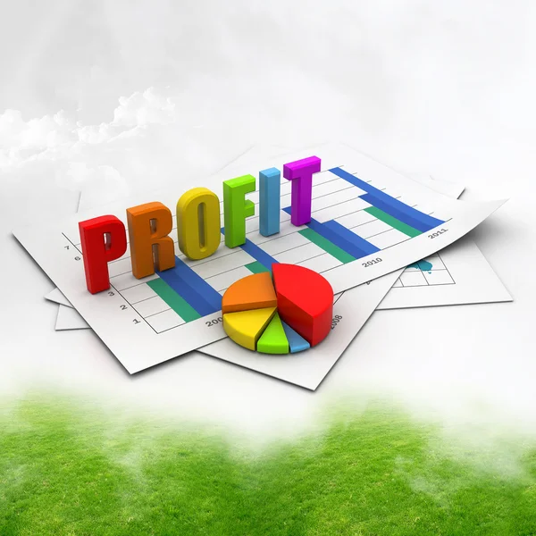 Business profit graph — Stock Photo, Image