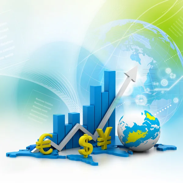 Weltwirtschaftsdiagramm — Stockfoto