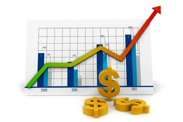 Successful business graph — Stock Photo, Image