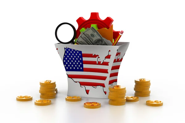 Amerika business grap — Stockfoto