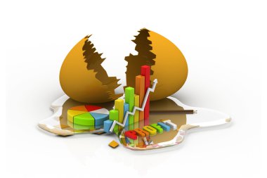 Açık yumurta ile iş grafiği