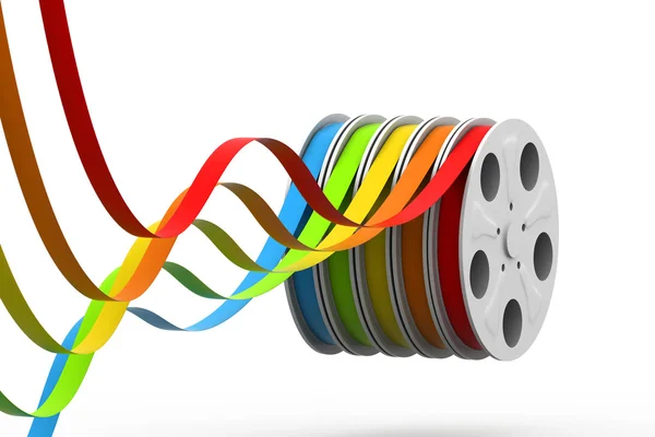 Colourful film reels — Stock Photo, Image