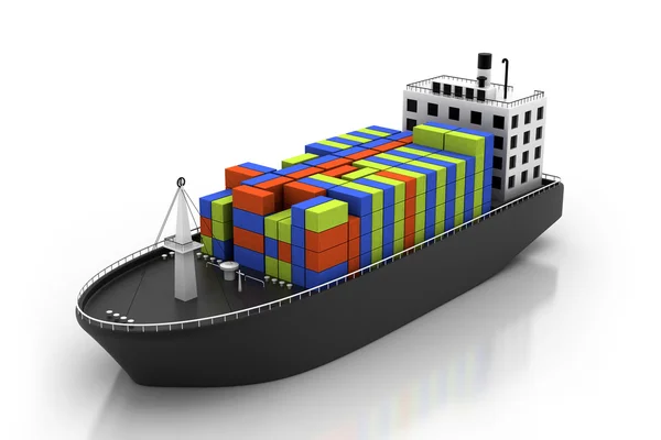 Containerskip – stockfoto