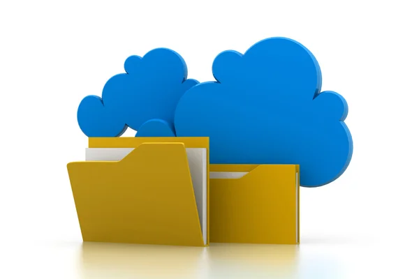 Condivisione file di sistema cloud — Foto Stock